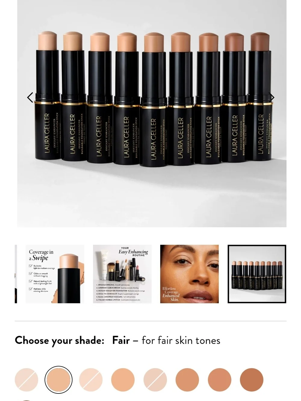 Laura Geller Instant Enhancer Foundation Stick In Golden Medium